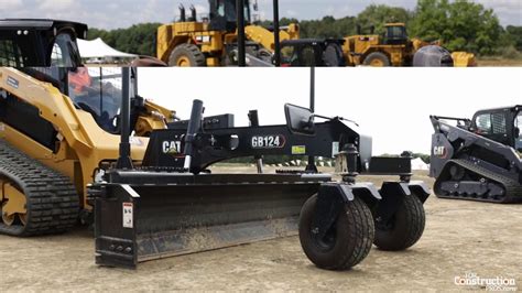 caterpillar skid steer grader attachment|used caterpillar skid steer attachments.